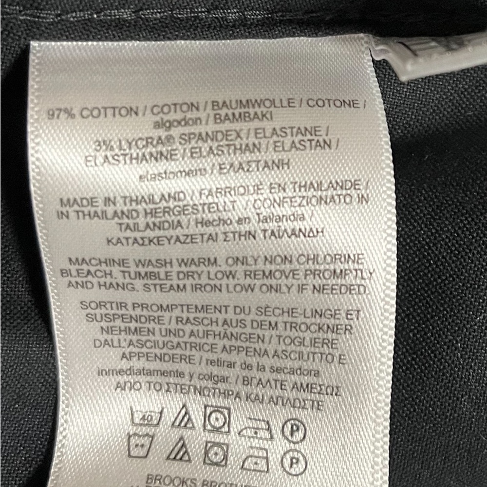 Brooks Brothers Button Down Solid Black Shirt Fit… - image 9